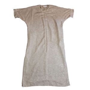 Carlton Hall Nightgown Women Sz XL Florral Full Length Vintage Short Sleeve‎